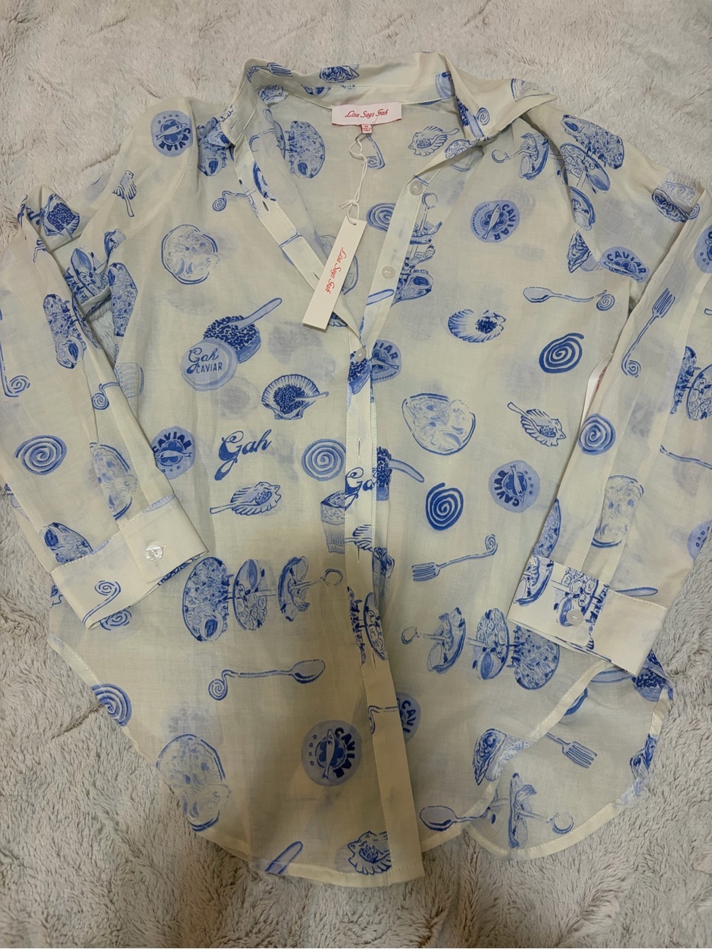 Lisa Says Gah Caviar Dreams Button Up - Picture 3 of 6
